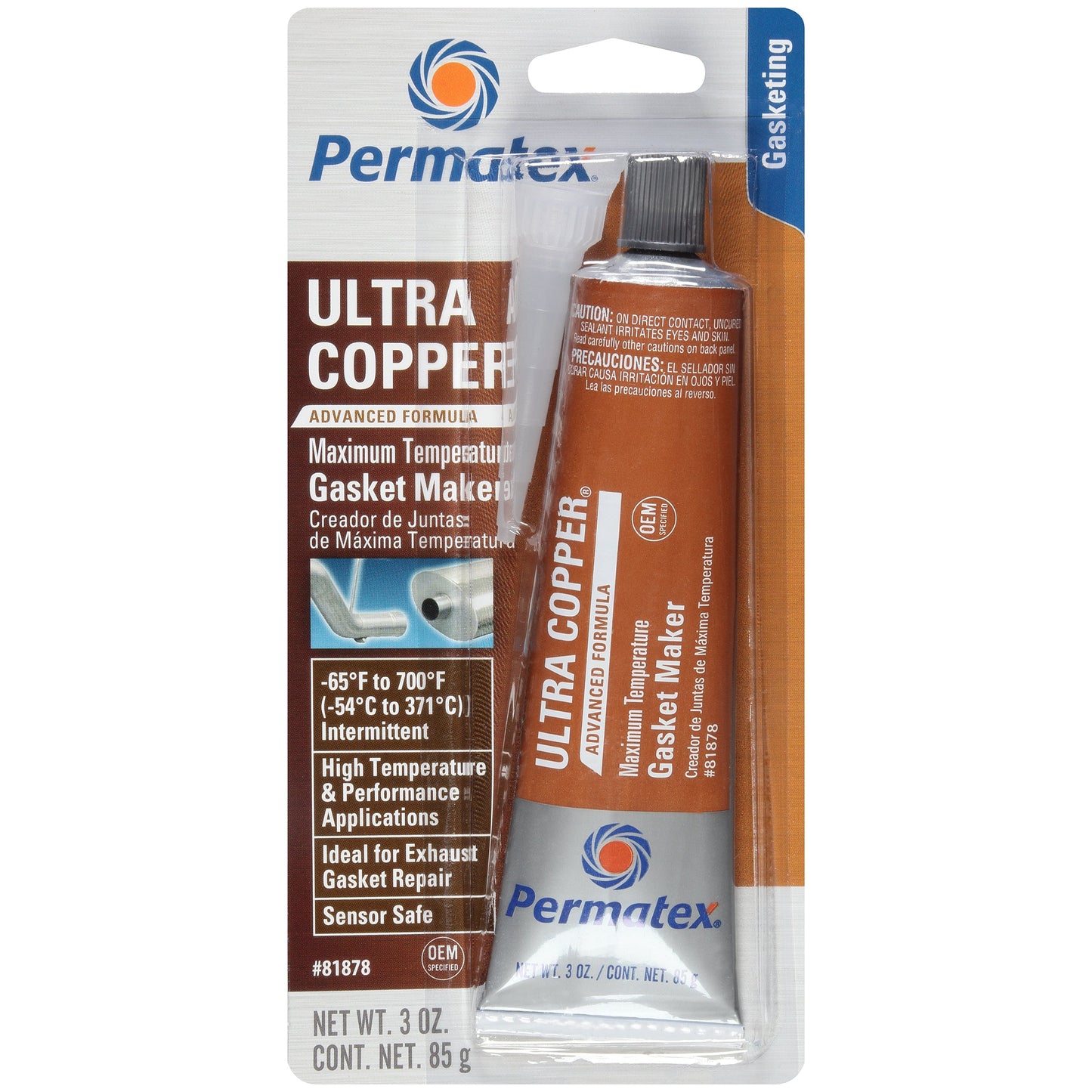 Permatex Ultra Copper Max Temp Gasket Maker 85G - 81878 - PX81878