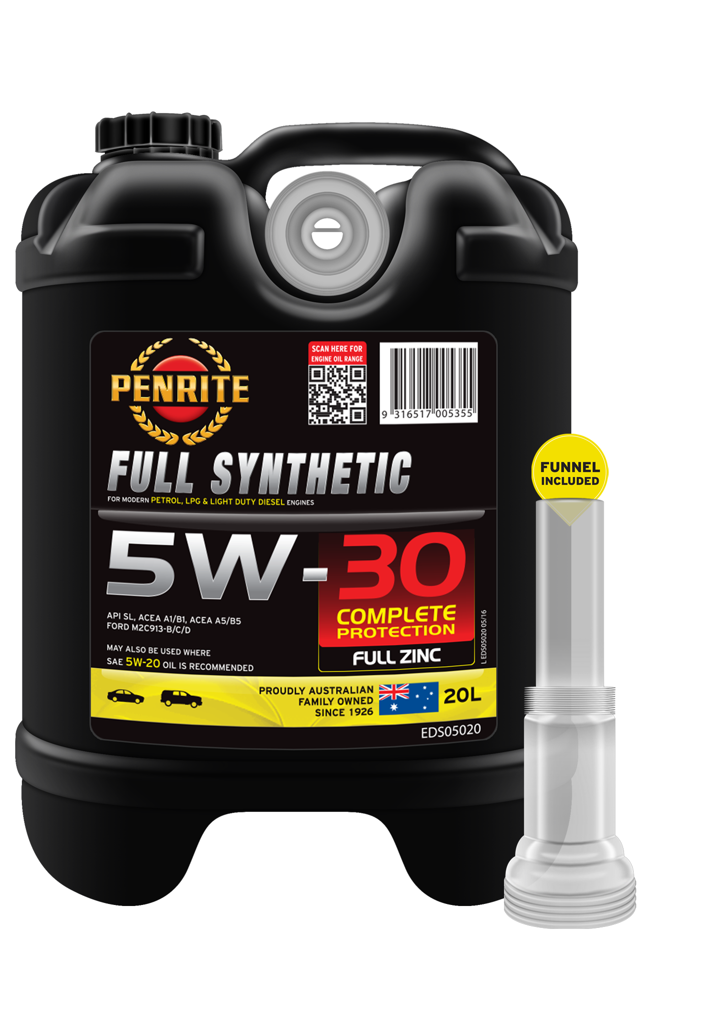 Penrite Full Synthetic Engine Oil 5w30 5W-30 20L EDS05020 (Pickup Only)