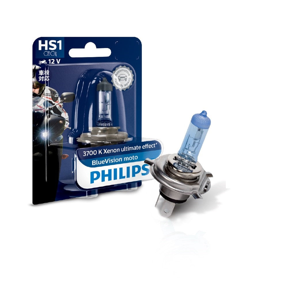 Philips BlueVision Moto HS1 12V 3700K Motorcycle Globe - 12636BVB1