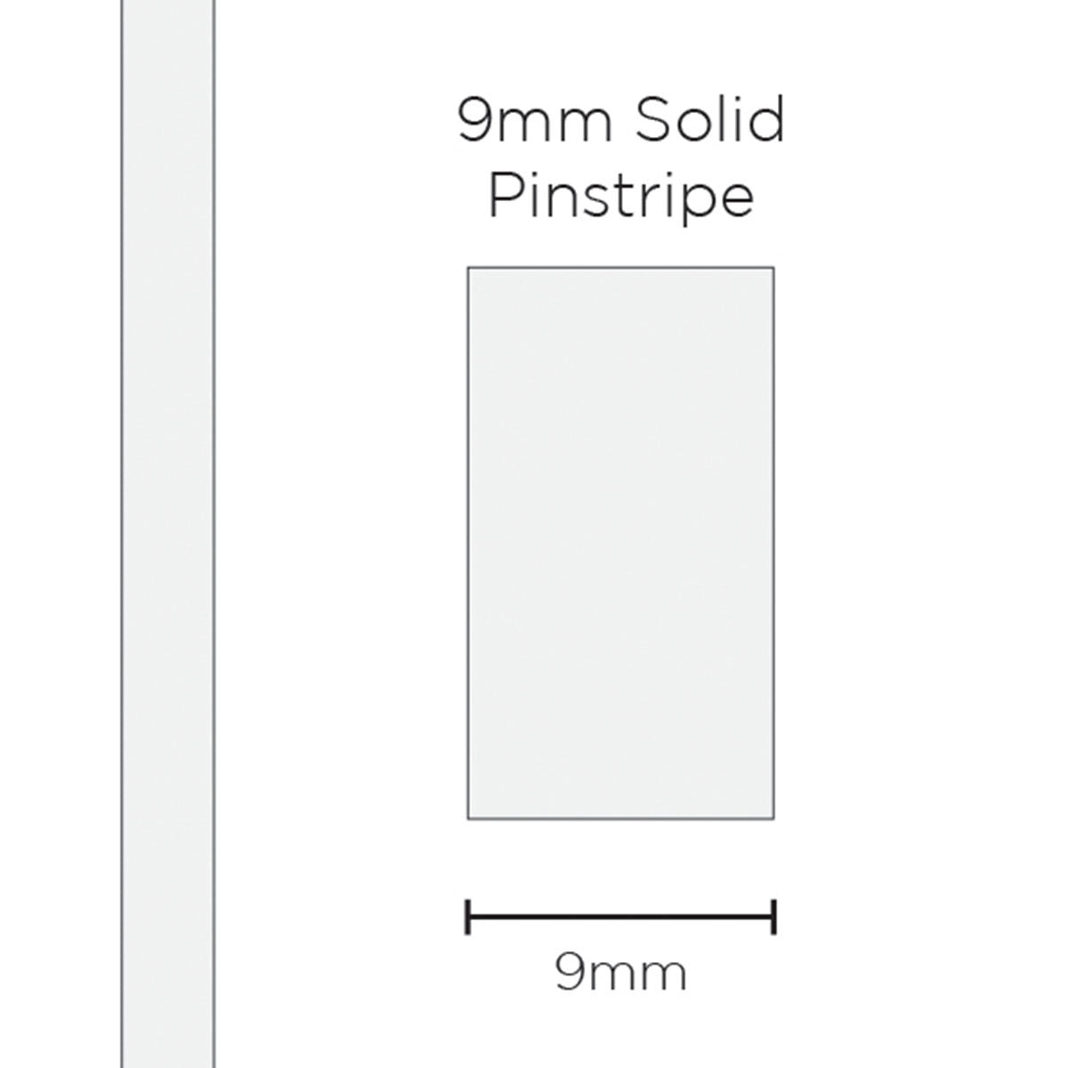 SAAS 9mm Pinstripe, Solid White (10m) - 11302
