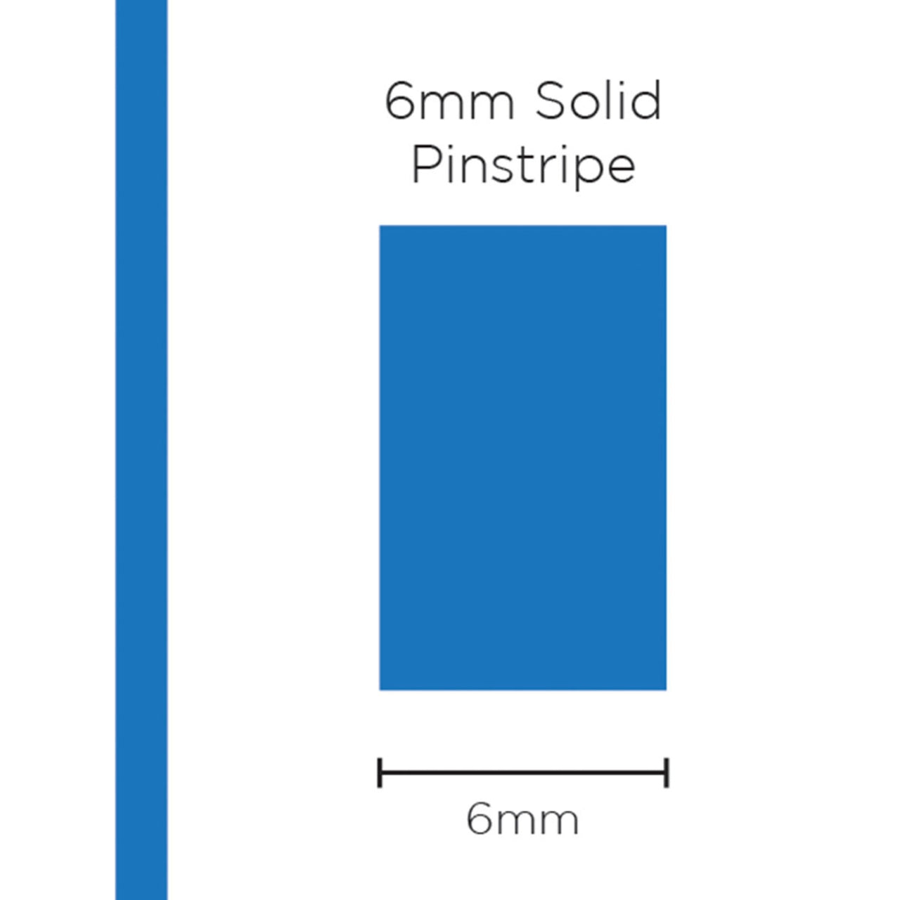 SAAS 6mm Pinstripe, Solid Medium Blue (10m) - 1204