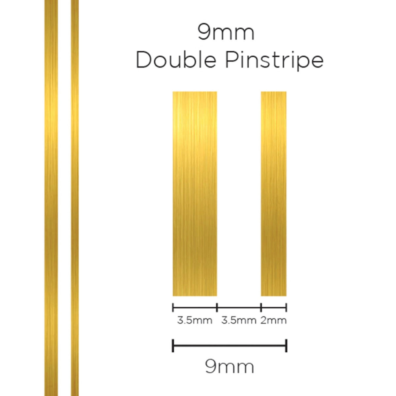 SAAS 9mm Pinstripe, Double Gold (10m) - 1506
