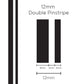 SAAS 12mm Pinstripe, Double Black (10m) - 1601
