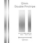 SAAS 12mm Pinstripe, Double Silver (10m) - 1607
