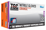 TGC Workgear Orange Nitrile Gloves - 100pk - Medium - 160032