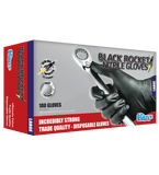 TGC Black Rocket Nitrile Disposable Gloves - XL Size - 100 Pack - 130004