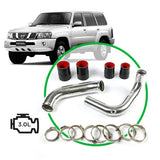 SAAS Nissan Patrol GU/Y61 ZD30 CRD 12/2006 - 10/2017 Polished Pipe Kit - SAH4101-KIT