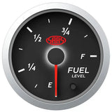 SAAS Fuel Level Gauge 52mm Street Series Black 12V - SG21290