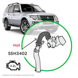 SAAS Mitsubishi Pajero 3.2 NS NT NX NW 2006 - 2020 Intercooler Hot Side Silicone - SSH3402