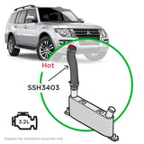 SAAS Mitsubishi Pajero 3.2 NS NT NX NW 2006 - 2020 Intercooler Hot Side Small Silicone - SSH3403