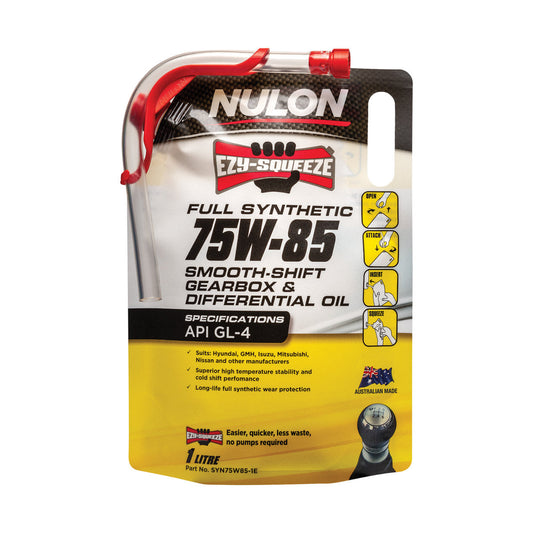 Nulon SYN75W85-1E Full Synthetic 75W-85 Smooth Shift Manual Gearbox and Transaxle Oil 1L (Pickup Only)