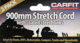 Carfit 900mm Bungee Strap Steel Hooks Set Of 2 - 46BC900-2