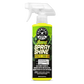 Spray bottle labeled 'Chemical Guys' on a white background. It has a green label with yellow liquid.