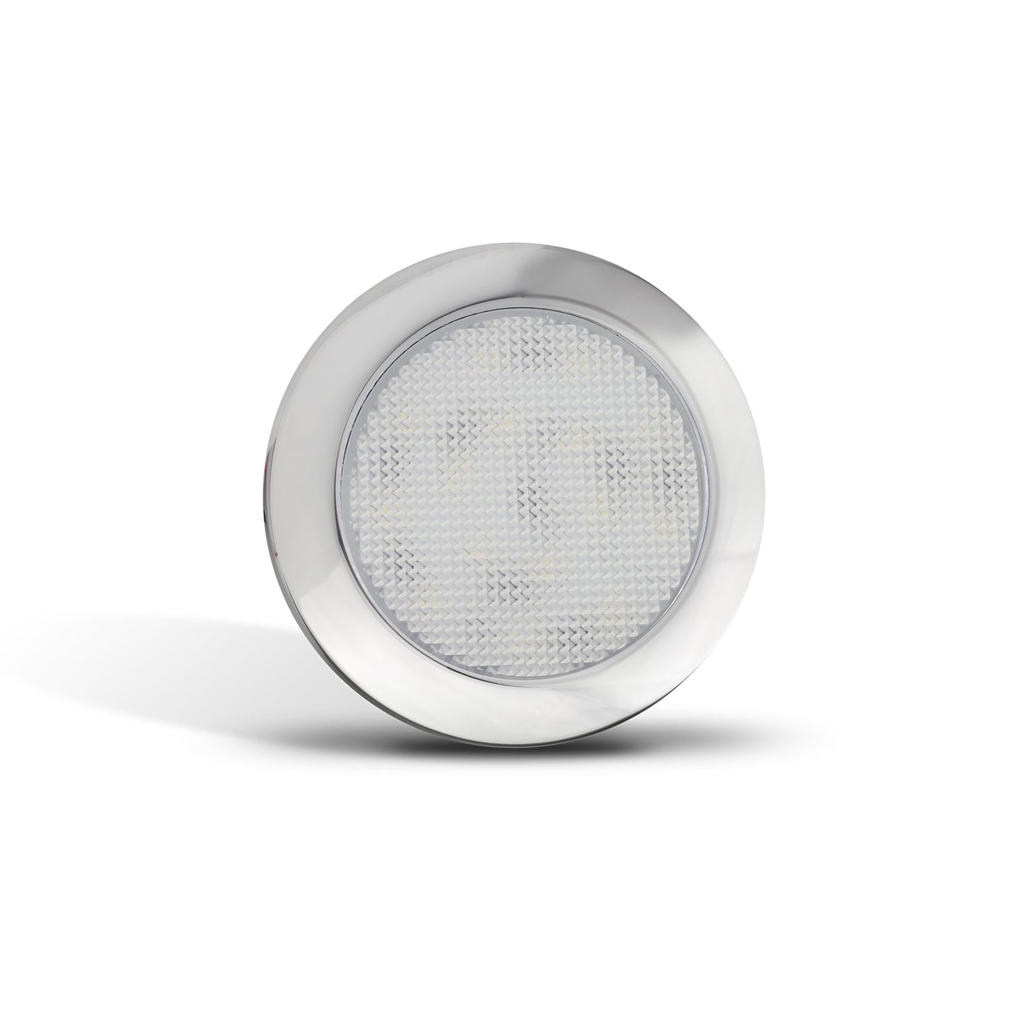 LED Autolamps 7515C LED Round Interior Lamp with Chrome Bezel