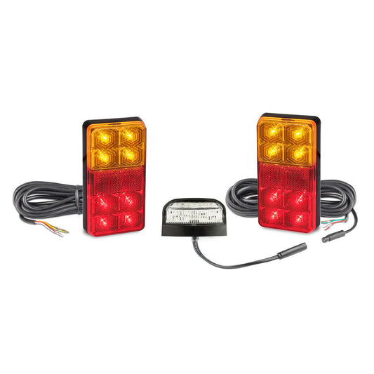 LED Autolamps H155BARLP2/6 Budget 6 Metre LED Trailer Lamp Kit with Reflex Reflector and Licence Plate Lamp (150 x 80 x 22mm) - Stop/Tail/Indicator