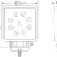 LED Autolamps FL1 LED High Powered Flood Lamp in Square Alloy Housing - 27 Watt Output