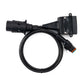 Elecbrakes A7LR-12 Plug and Play Adapter Large Round 7 Pin To Flat 12 Pin