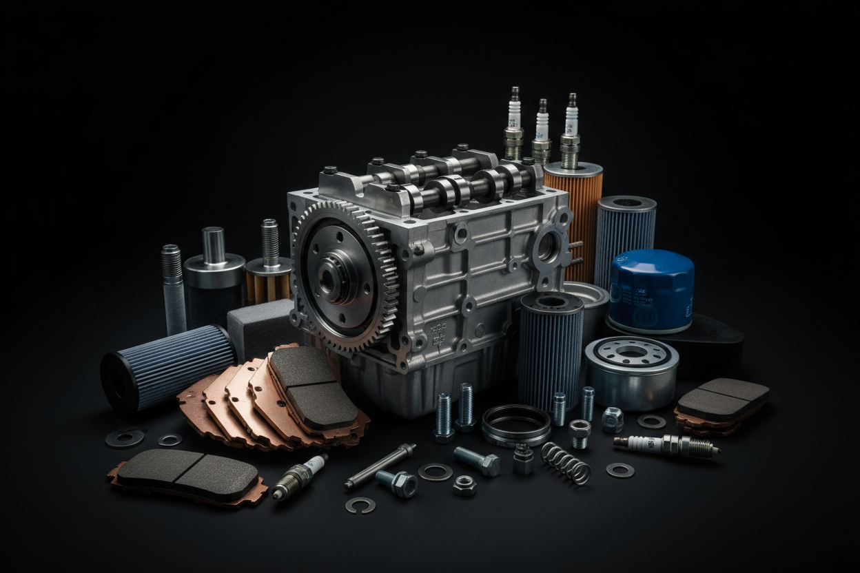 car autp spar part with dark background 