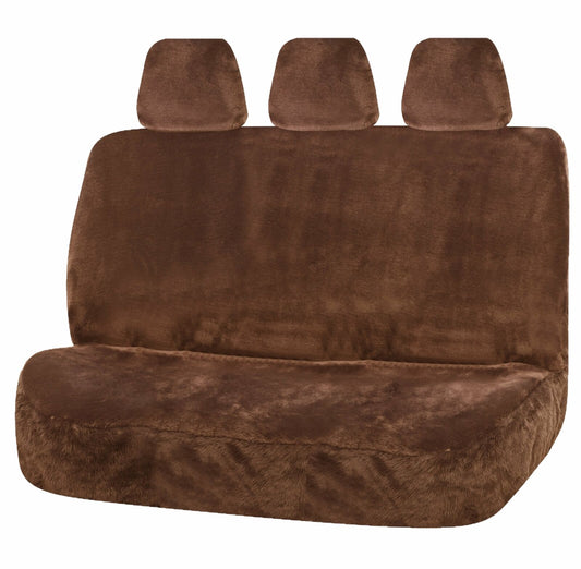 MyCar Universal Rear Seat Covers Size 06/08H - Mocha Finesse - FAUX08H02